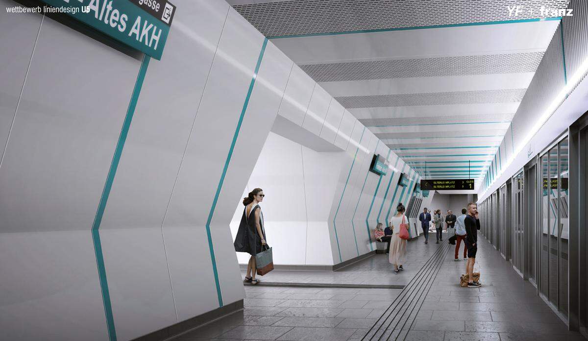 Das erste Teilstück der U5 zwischen Karlsplatz und Altem AKH soll 2023 nach fünf Jahren Bauzeit in Betrieb gehen. Da sie bis zum Rathaus auf der jetzigen U2-Route fahren wird, müssen vier Haltestellen lediglich nachgerüstet und farblich adaptiert werden.