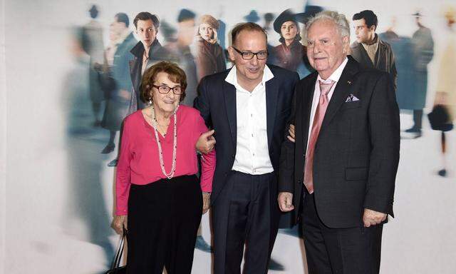 Hanni Levy, Claus Räfle und Eugen Herman-Friede bei der Premiere des Kinofilms Die Unsichtbaren - Wir wollen leben im Kino International.