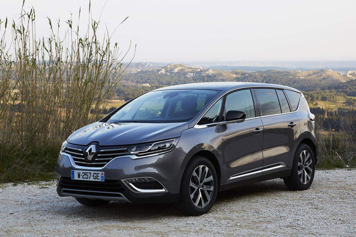 Bei den Vans liegt der Renault Espace dCi 130 vorne: Er wird im Jahr 2019 noch 48,5 Prozent seines Kaufpreises wert sein.