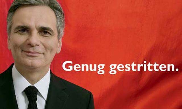 SPÖ-Wahlplakat mit Werner Faymann