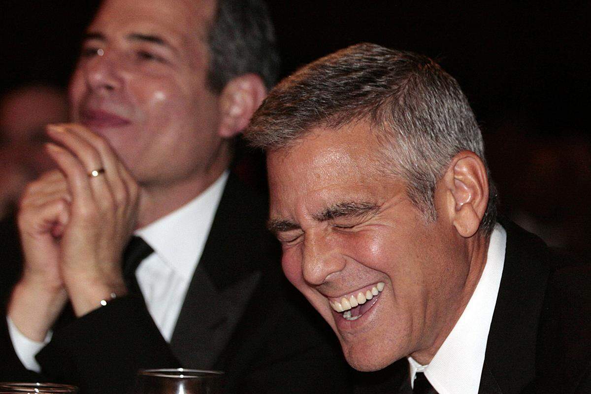 Prominenz aus Film, Pop, Medien und Politik war der Einladung gefolgt.Im Bild: Hollywood-Schauspieler George Clooney.