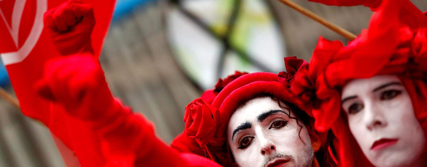 „Extinction Rebellion“-Aktivisten bei einer Demo am 20. September in Berlin.