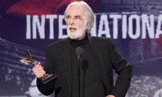 Director Michael Haneke accepts the award for Best International Film for 'Amour' at the 2013 Film Independent Spirit Awards in Santa Monica