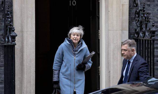 February 12 2019 London London UK London UK Prime Minister Theresa May leaves 10 Downing St