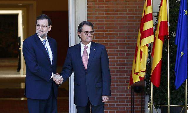 Spaniens Ministerpräsident Mariano Rajoy empfing sein katalanisches Pendant Artur Mas Anfang August in Madrid.