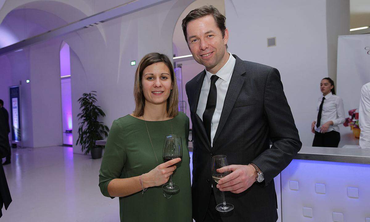 Sarah Schulhof von der „Presse“ mit Commerzbank-Geschäftsführer Martin Butollo.