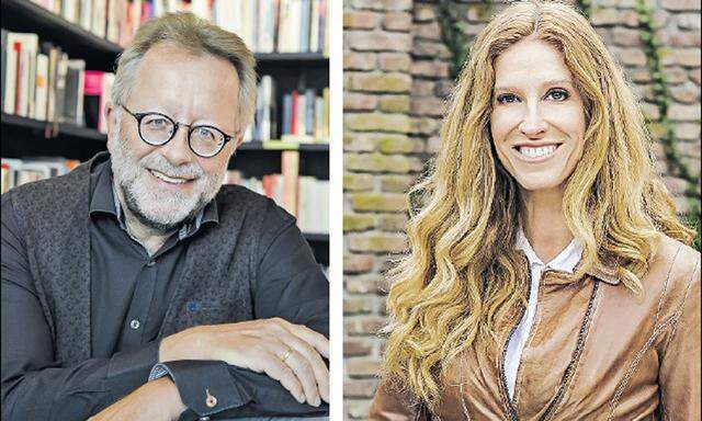 Krimi-Preisträger unter sich: Herbert Dutzler und Ursula Poznanski