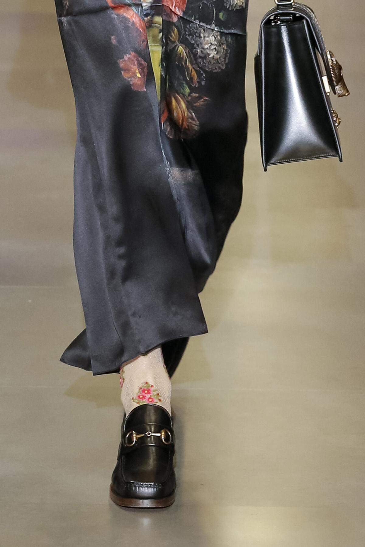 Klassische Loafer von Gucci in Schwarz passen eigentlich zu jedem Outfit.