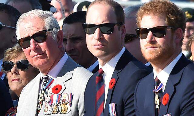 Prinz Charles mit William und Harry