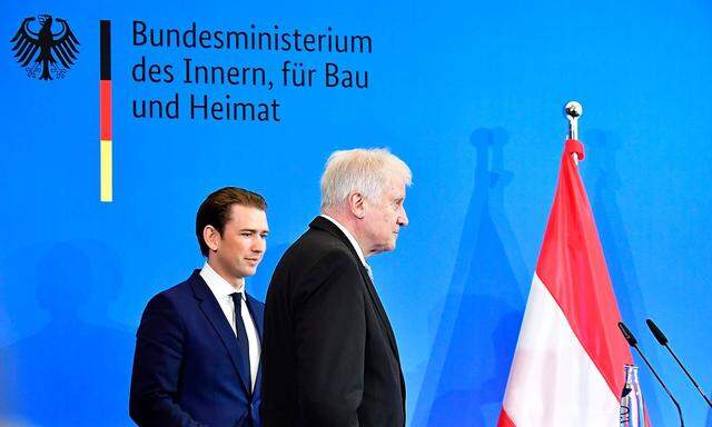 Kanzler Sebatian Kurz traf vergangene Woche den deutschen Innenminister Horst Seehofer. Am Mittwoch wird er Seehofer-Nachfolger als bayrischen Ministerpräsidenten, Markus Söder, in Linz begrüßen.