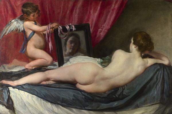 "Sie entspricht in ihrer Schlankheit nicht dem damals üblichen Schönheitsideal", liest man im Booklet zur Ausstellung über die "Venus mit dem Spiegel". Es ist der einzige erhaltene weibliche Akt im Werk von Velázquez.