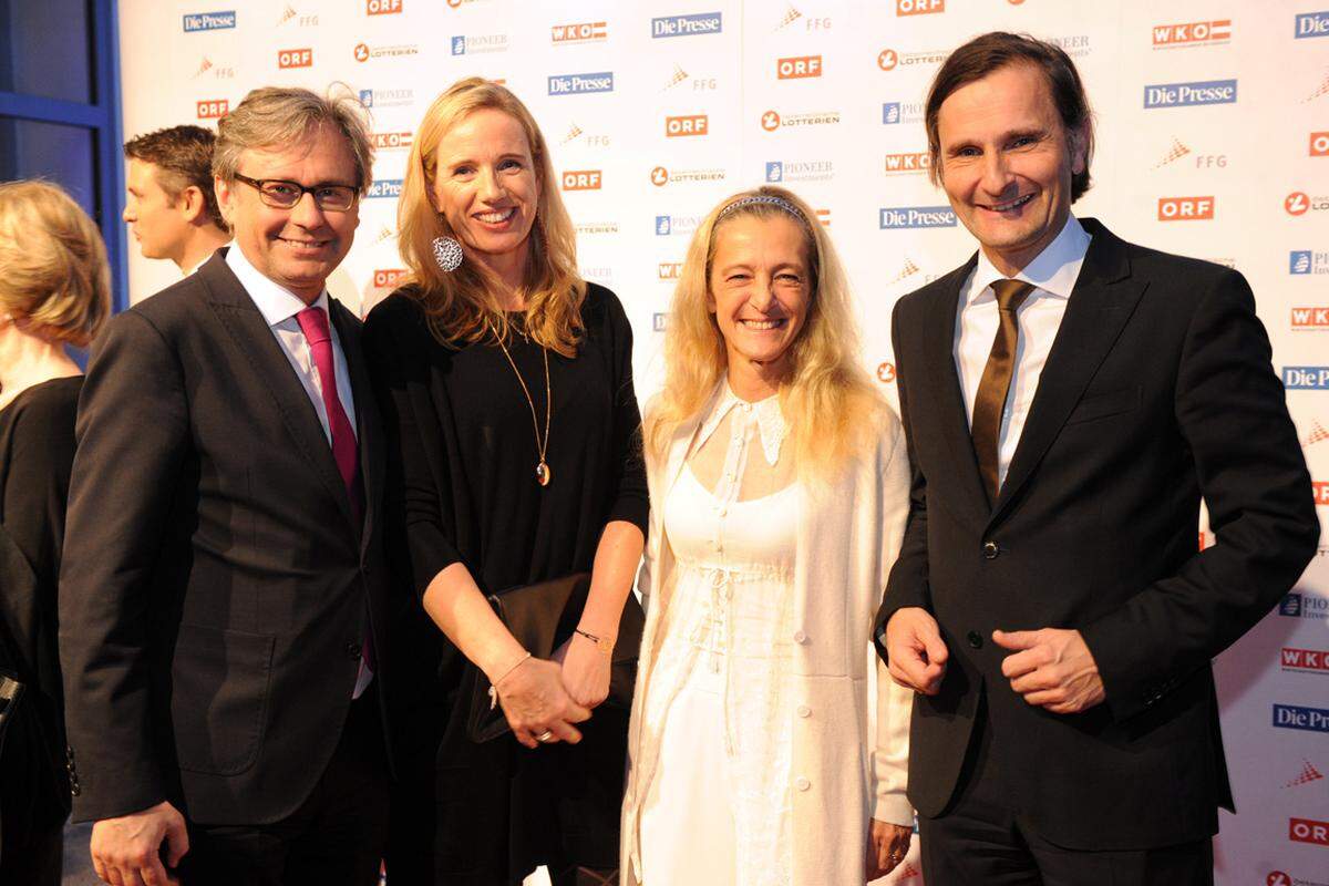 ORF-Generaldirektor Alexander Wrabetz, Gabi Schweighofer, ORF-Programmdirektorin Kathrin Zechner und Styria Vorstand Klaus Schweighofer.