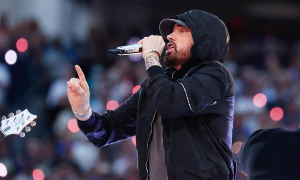 Eminem in der Halftime-Show der Super Bowl im Februar 2022. 