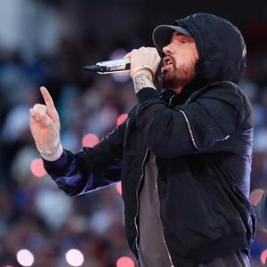 Eminem in der Halftime-Show der Super Bowl im Februar 2022. 