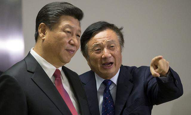 Präsident Xi Jinping mit Huawei-Gründer Ren Zhengfei.