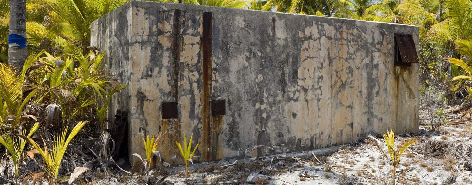 Wie war der Fallout? Beobachtungsbunker für Atomwaffentests, Bikini-Atoll, Marshallinseln. 