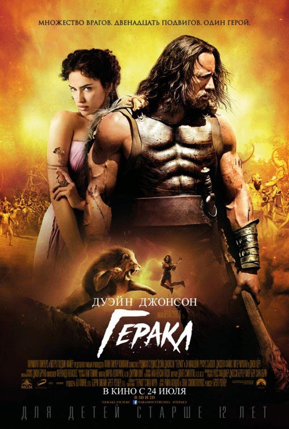 Schön wie immer zeigt sich Irina Shayk auf dem Filmposter zu "Hercules". Kein Wunder, schließlich ist die Neo-Schauspielerin eigentlich Model.