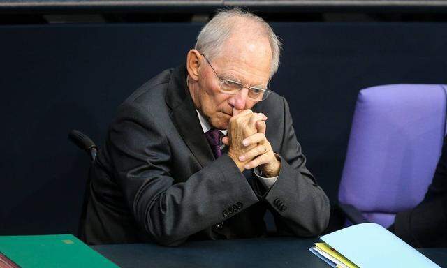 150717 BERLIN July 17 2015 German Finance Minister Wolfgang Schaeuble attends a special se