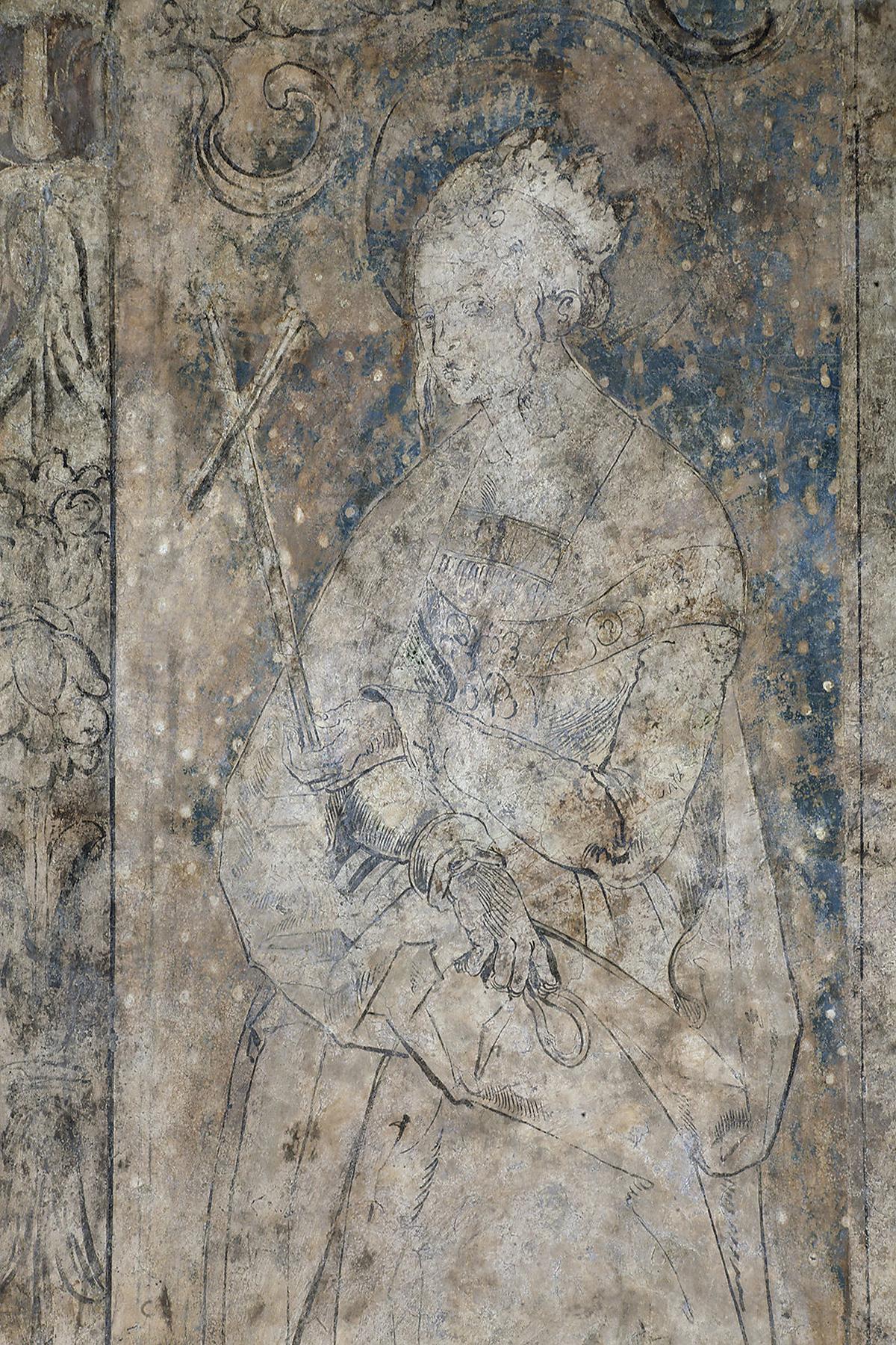 ++ HANDOUT/ARCHIVBILD ++ WIEN: MOeGLICHE WANDZEICHNUNG VON ALBRECHT DUeRER IM STEPHANSDOM ENTDECKT