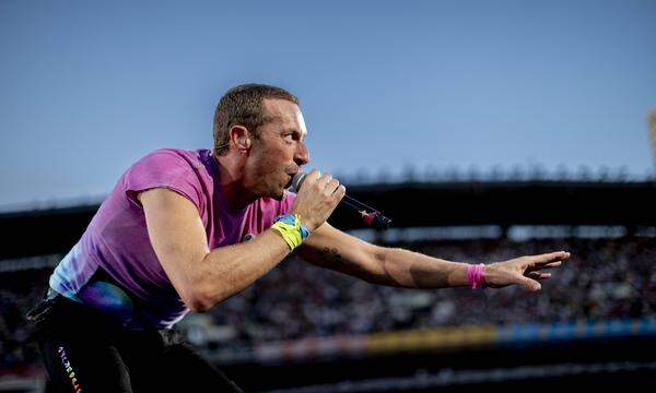 Coldplay-Sänger Chris Martin bei einem Konzert in Schweden vor wenigen Wochen