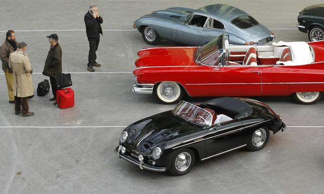 A Cadillac Series 62 Cabriolet 1959 car, belonged to beer maker Alfred Heineken, is displayed during the exhibition ´110 years of automobiles´ at the Grand Palais in Paris