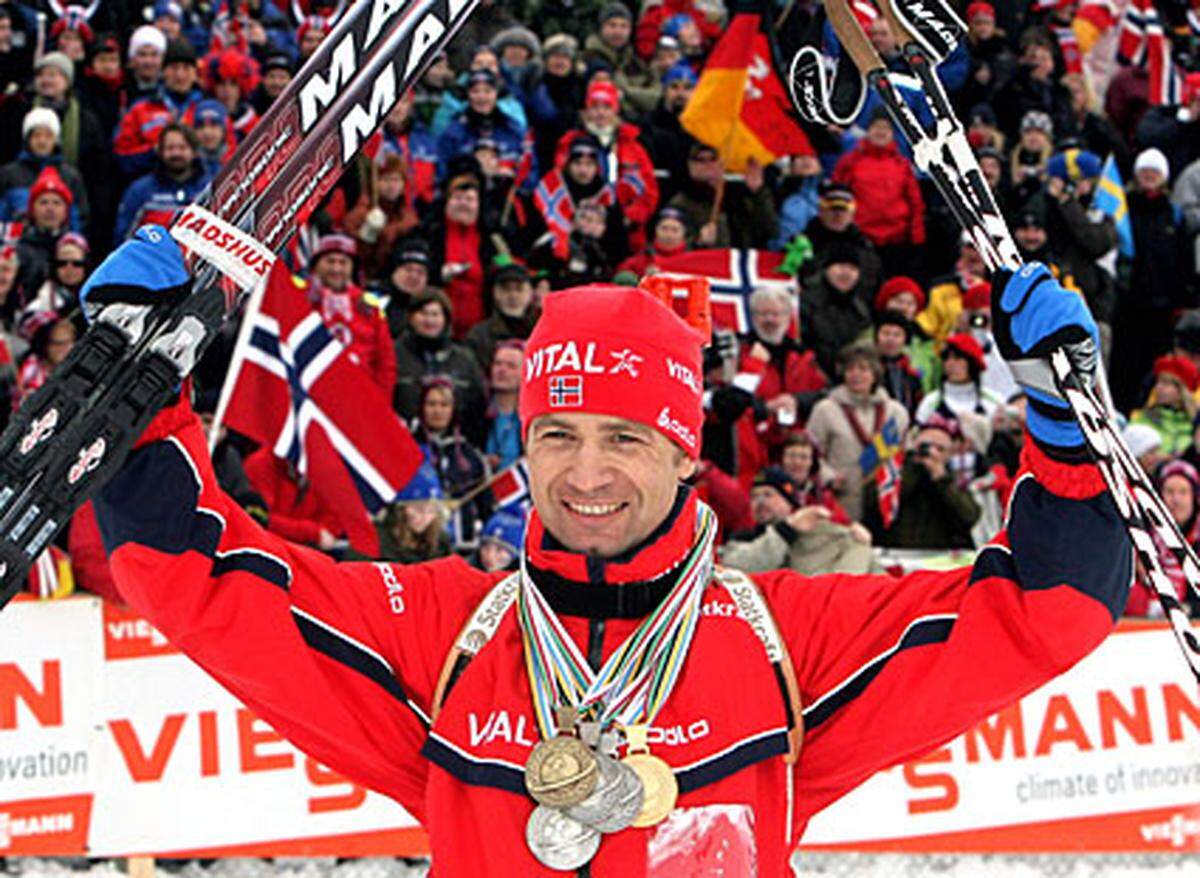 Die nächste WM in Östersund 2008 wird zwar nicht unbedingt qualitativ, aber quantitativ zum Erfolg: Ganze fünf Medaillen erobert der sympathische Norweger: Eine Goldene (Verfolgung), drei Silberne (Einzel, Massenstart, Staffel) und einmal Bronze (Sprint).