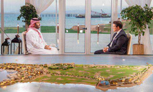 Brisantes Interview. Saudiarabiens Kronprinz, Mohammed bin Salman, im Gespräch mit Bret Baier von Fox News.