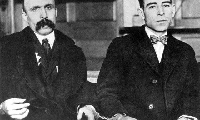 Bartolomeo Vanzetti und Nicola Sacco (rechts).