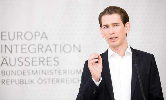 Außenminister Sebastian Kurz bei der Präsentation des Integrationsberichts.