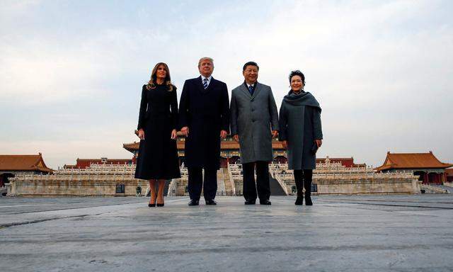 Erinnerungsfoto aus Peking: Ehepaar Trump und Ehepaar Xi in der Verbotenen Stadt.