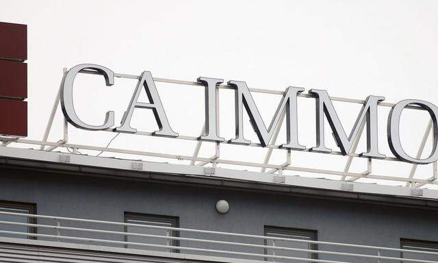 The logo of Austrian property group CA Immo is seen on the rooftop of an office building in Vienna