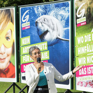 NR-WAHL: FOTOTERMIN DIE GRUeNEN 'ZWEITE PLAKATWELLE' / LUNACEK