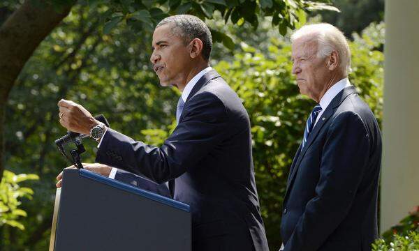 Archivbild: Joe Biden war damals Vizepräsident von Barack Obama. 