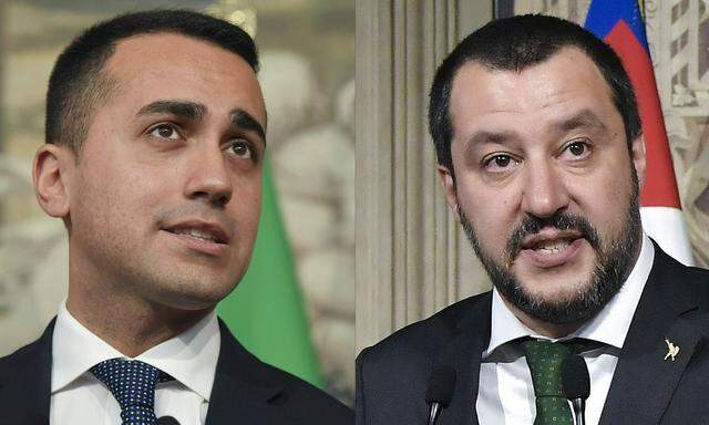 Lega-Vorsitzender Matteo Salvini und Fünf-Sterne-Chef Luigi Di Maio