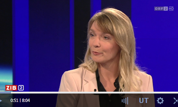 Maria Stern in der "ZiB2" am 3. Jänner 2019