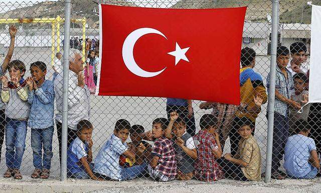Flüchtlinge in einem türkischen Lager.