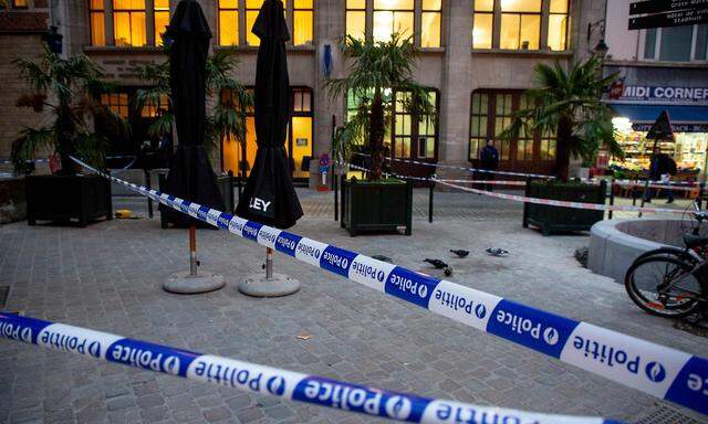 Der Tatort am Kohlenmarkt im Zentrum von Brüssel.