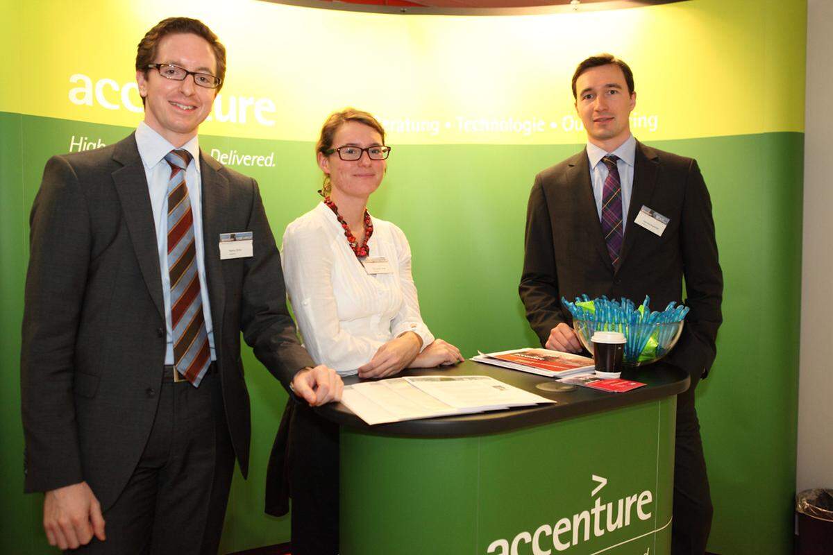 Marko Sirka, Alexandra Wolk und Hannes Mayrhofer, Accenture (v.l. n. r.).