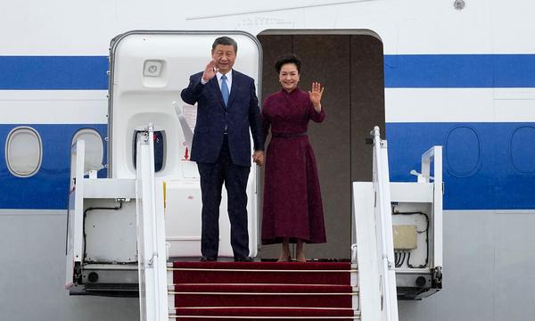 Xi Jinping und dessen Frau Peng Liyuan in Frankreich.