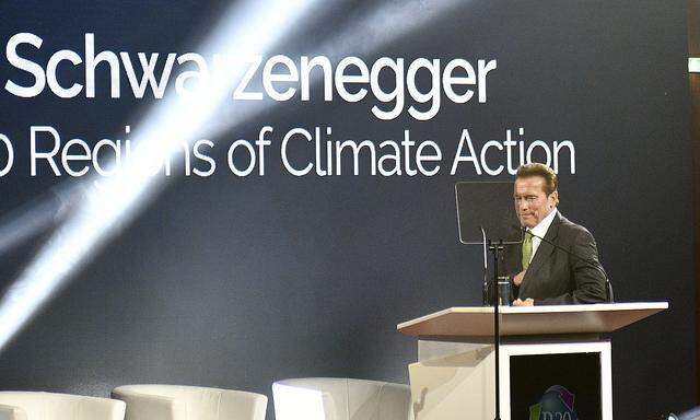 Schwarzenegger bei der 'R20 Austrian World Summit' Klimaschutzkonferenz am Dienstag