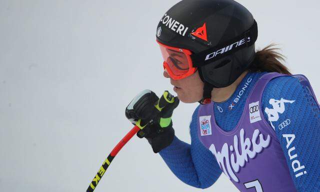 Sofia Goggia bei ihrem Sieglauf in Cortina.