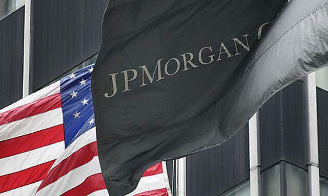 The corporate flag for JPMorgan Chase flies at corporate headquarters, Monday, May 14, 2012 in New Yo