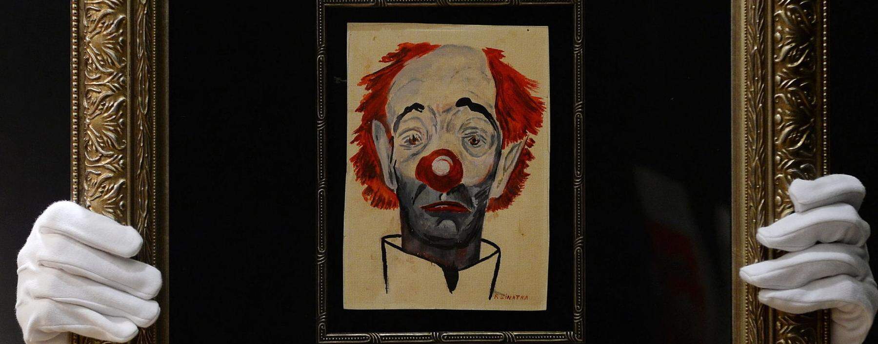Der „traurige Clown“ ist ein Selbstporträt von Frank Sinatra, das 2013 bei Christie's versteigert wurde.