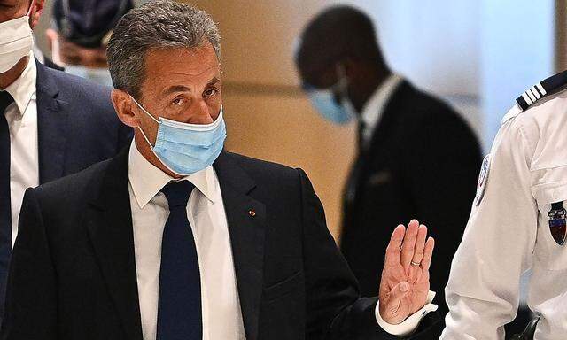 Nicholas Sarkozy am Tag der Urteilsverkündung (1. März) im Gericht in Paris.