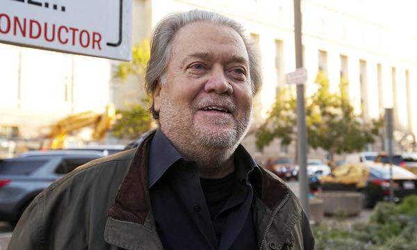 Steve Bannon, former White House chief strategist under former President Trump, attends a sentencing, in Washington