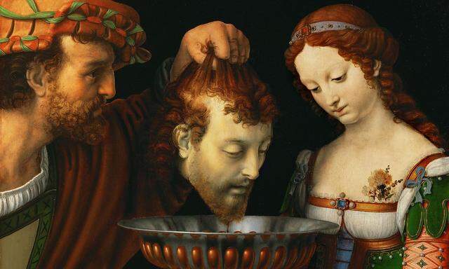 Salome mit dem Haupt von Johannes dem Täufer, von Andrea Solario, um 1500.