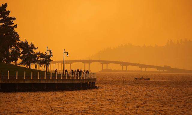 Die Flammen wüten besonders in der Gegend um Okanagan Lake