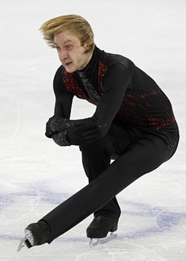 Der dreifache Weltmeister, der nach dem Kurzprogramm nur 0,55 Punkte Vorsprung auf ...