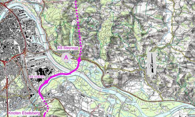 Plan: Linzer Autobahn-Ostumfahrung