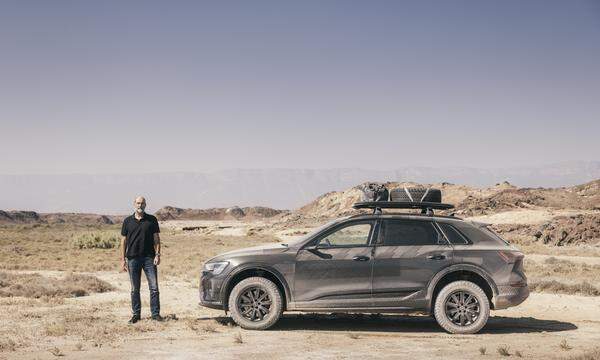 Getrimmt für den Einsatz abseits der Straße: der Audi Q8 e-tron Edition Dakar. 